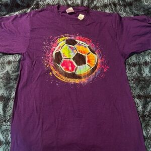 Men’s Purple Soccer Graphic T-Shirt